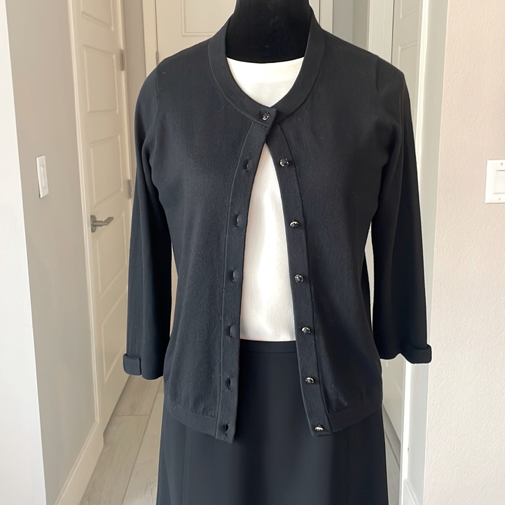 KATE SPADE Darling Black Cardigan With Bows Size S - Picture 4 of 12
